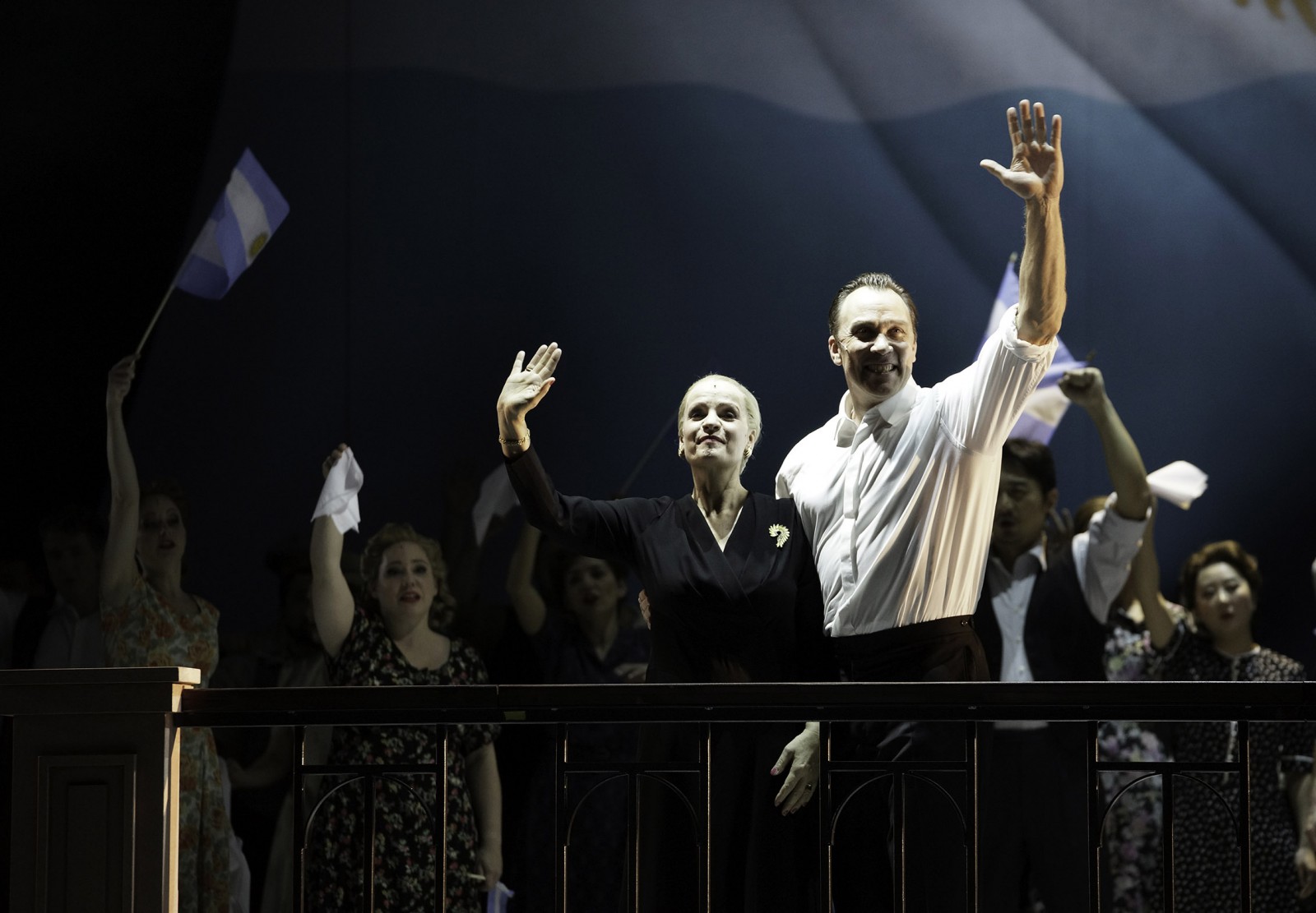 Heike Wittlieb (Eva Perón), Rudi Reschke (Juan Perón) © Olaf Struck