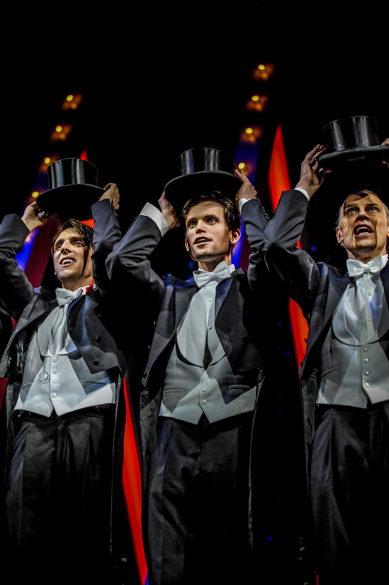 l-r: Tom Semmler (Erich A. Collin), Johannes Merz (Harry Frommermann), Andreas Hutzel (Roman J. Cycowski) © Thorsten Wulff